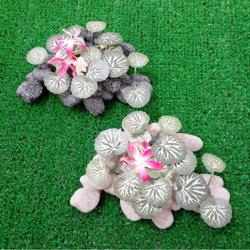 【閃電聯盟】雅柏 UP 仿真石頭水草-(黃色、黑色) S,L造景裝飾 魚缸擺飾 魚缸造景 魚缸裝飾