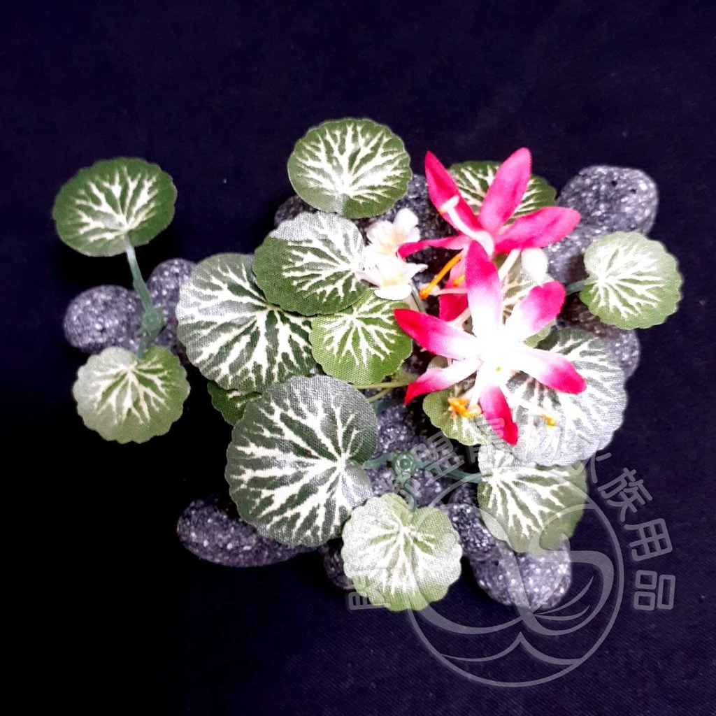 【閃電聯盟】雅柏 UP 仿真石頭水草-(黃色、黑色) S,L造景裝飾 魚缸擺飾 魚缸造景 魚缸裝飾