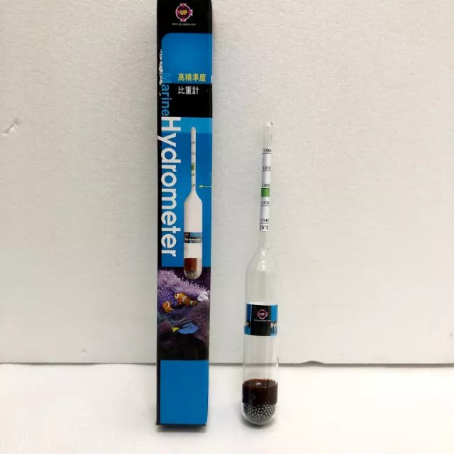 【閃電聯盟】雅柏 UP 高精準度比重計 玻璃海水比重計(超迷你型) 約12cm 海水缸 比重計 比重器 孵豐年蝦